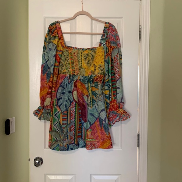 FARM Rio Colorful Patchwork Mini Dress - Picture 2 of 16